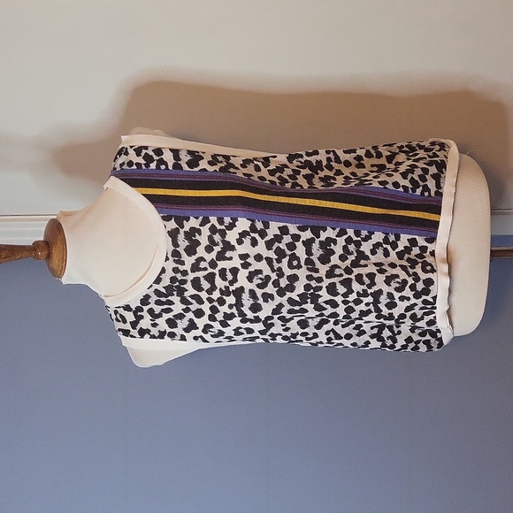 FP Movement by Free People Tops - Free People Movement Top Large Knit Animal Print Sleeveless Colorblock Tank